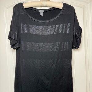 Kenneth Cole Reaction Two toned black shimmery top size small